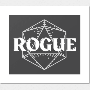 Rogue Class DnD D20 Dice Print Posters and Art